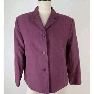 Vintage Pendleton Maroon Silk Blazer Jacket Size 8 Vintage USA Made EUC